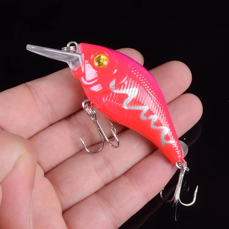 3DEyes Hard VIB Lures Fishing Minnow Bait Treble Hooks Sinking Crankbait Wobblers Fishing Tackle 1pcs 7.5cm 10.2g 3