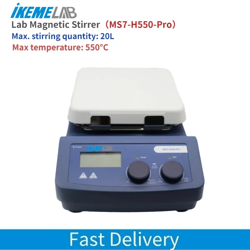 IKEME Heating Magnetic Stirrers MS7-H550-pro Laboratory Magnetic Stirrer With Hot Plate LCD Digital Hotplate Stirrer 20L
