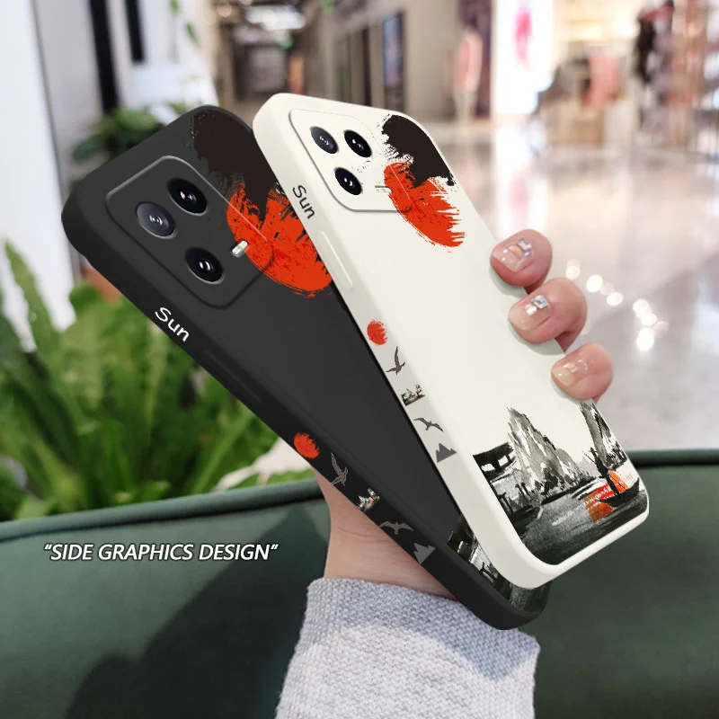 Admire The Moon Liquid Silicone Phone Case