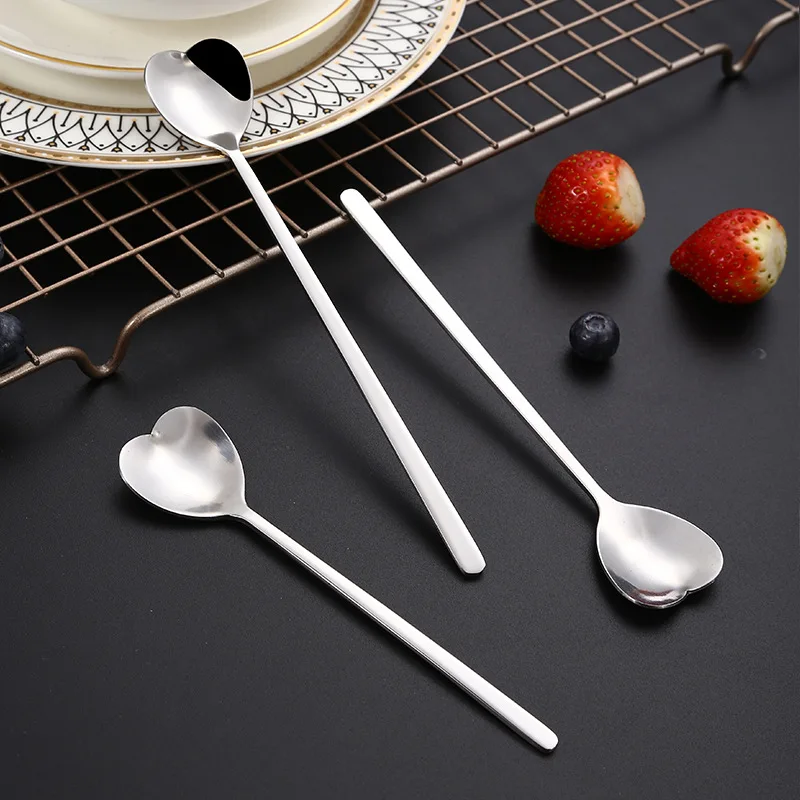 Butterfly & Heart Coffee Spoons - Gold Stainless Steel Stirring Spoons, Tea Cup Spoons, Dessert Cake Scoops, Milk Mixing Spoon Set From Spoons - Price 0.8
