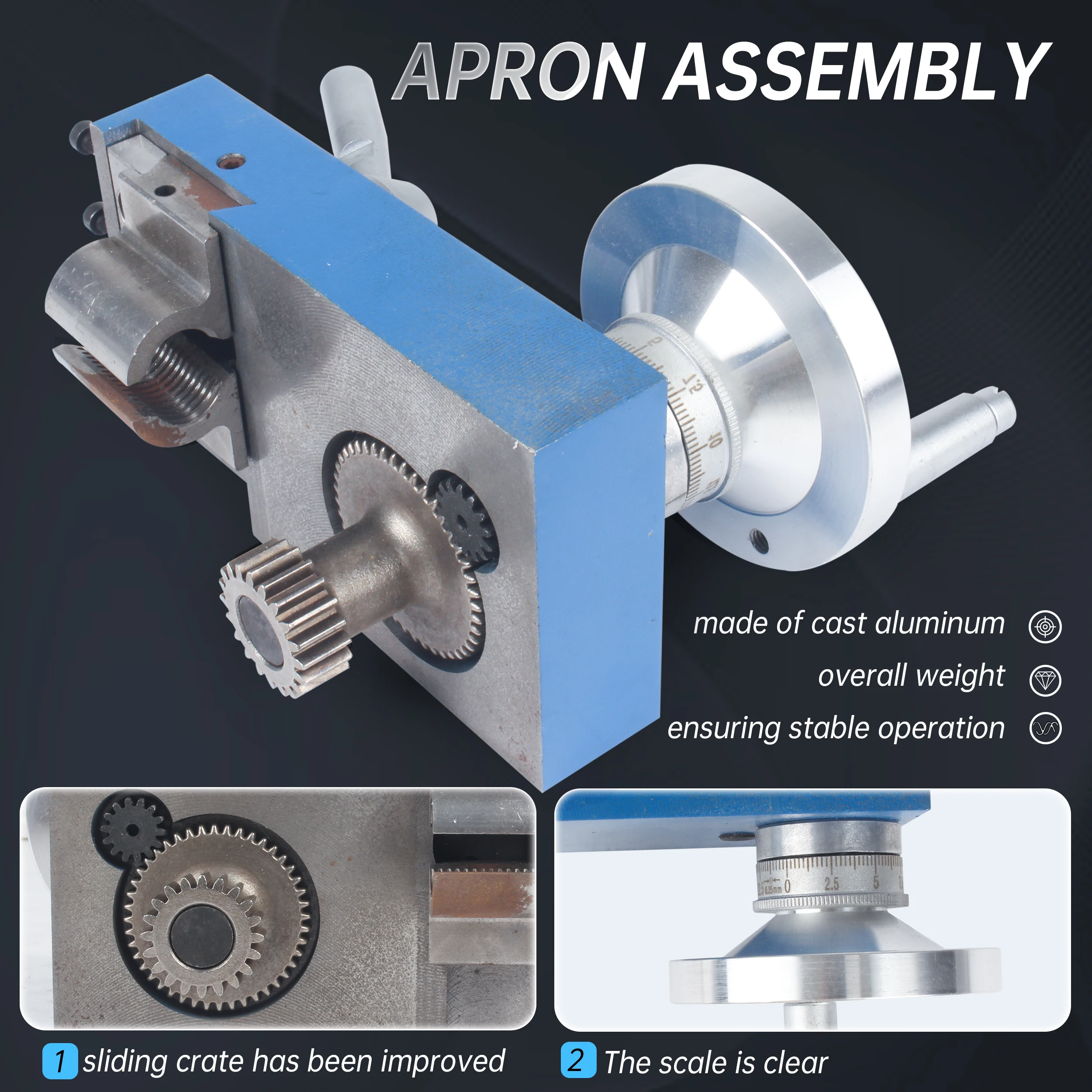 Apron Slide Box Assembly For MX-210V WM210V CD-210V Mini Lathe