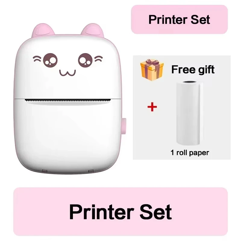 Portable Wireless Bluetooth Thermal Printer, 58mm HD Print, Pocket-Sized with USB Charging