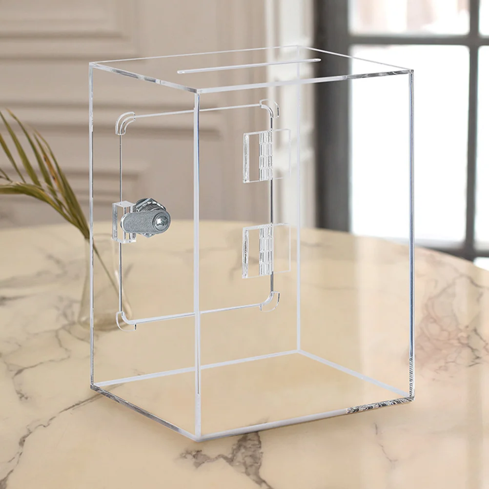 

Transparent Piggy Bank Counting Kids Toys Girls Tip Jars Money Coin Adults Decorate Holder