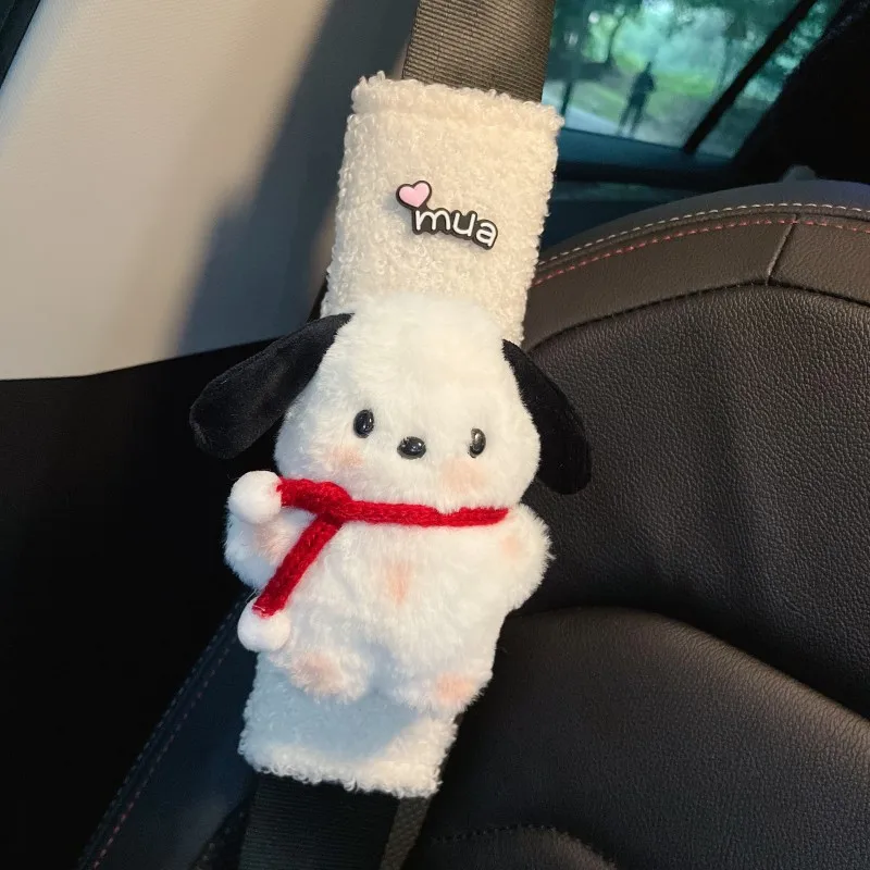 2 Pièces Protège-épaule En Peluche De Dessin Animé Pour Ceinture De