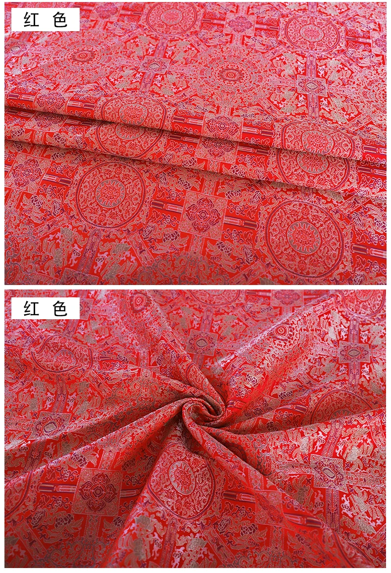 150 x 145 cm Jacquard-Stickerei, Blumenmuster, Pferdemuster, hochpräzise Brokatstoffe zum Nähen von Kleidung, handgefertigte Tasche – Detail 18