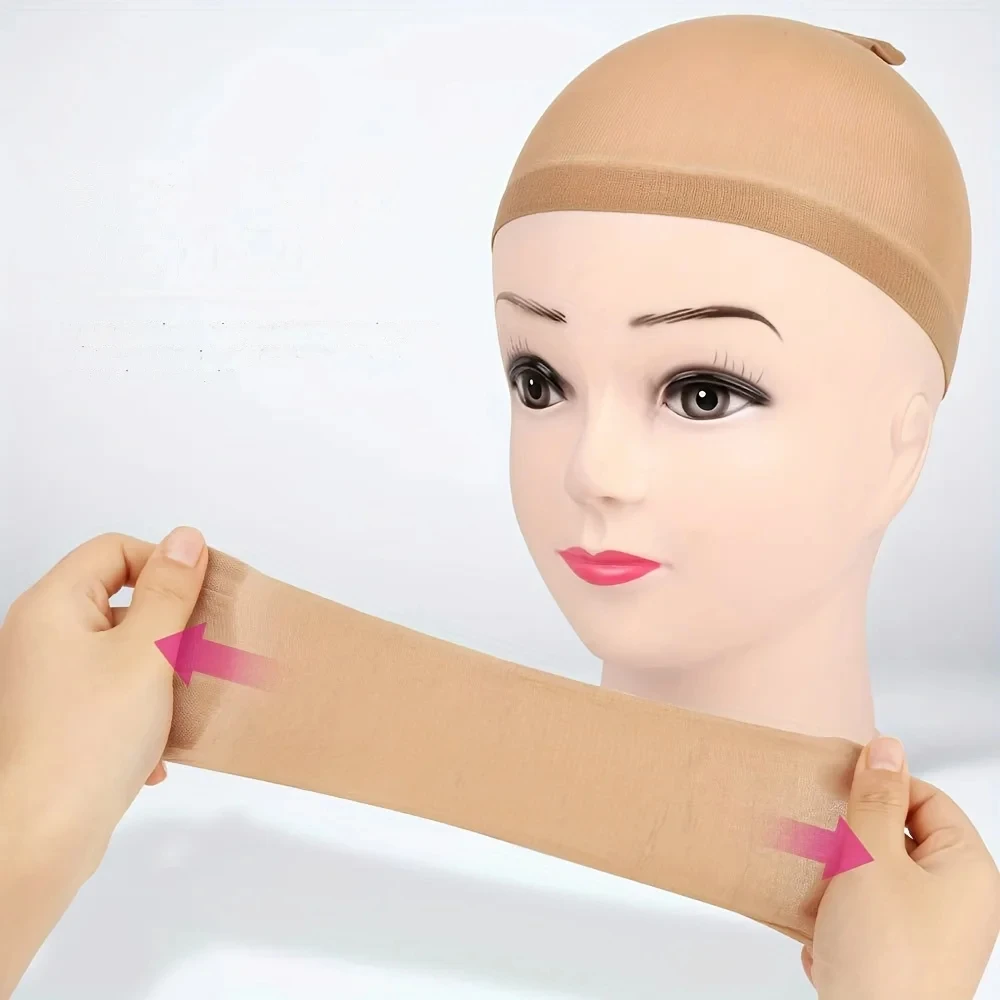 Wig caps 2pcs/10pcs HD Wig Caps Non-Slip Stretchy Stocking Nylon Wig Caps For Women Soft And Breathable Close End Invisible Nude