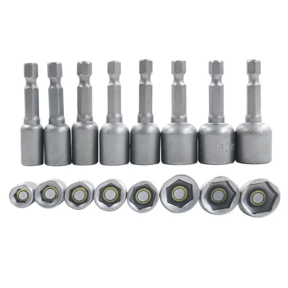 2-Piece Magnetic Nut Screwdriver Set with Hex Drill Bit Adapters
