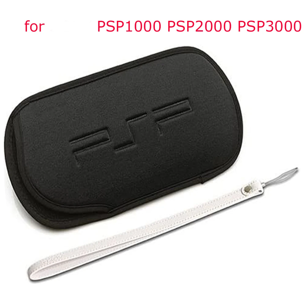 

Soft Screen Protective Carrying Storage Bag Pouch Case with Hand Wrist Lanyard for PSP 1000 2000 3000 PSV1000 2000