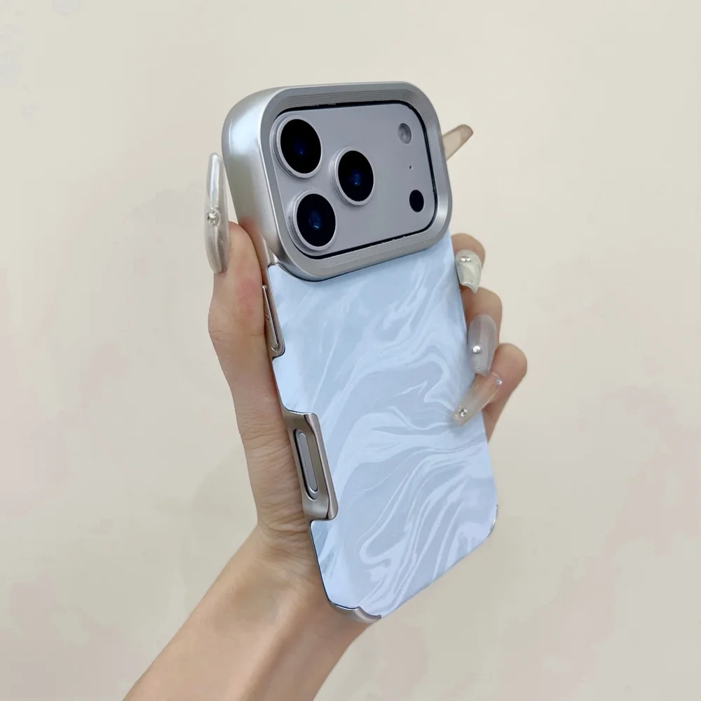 Glossy Water Ripple TPU Phone Case with Soft Bumper - Aesthetic Cover