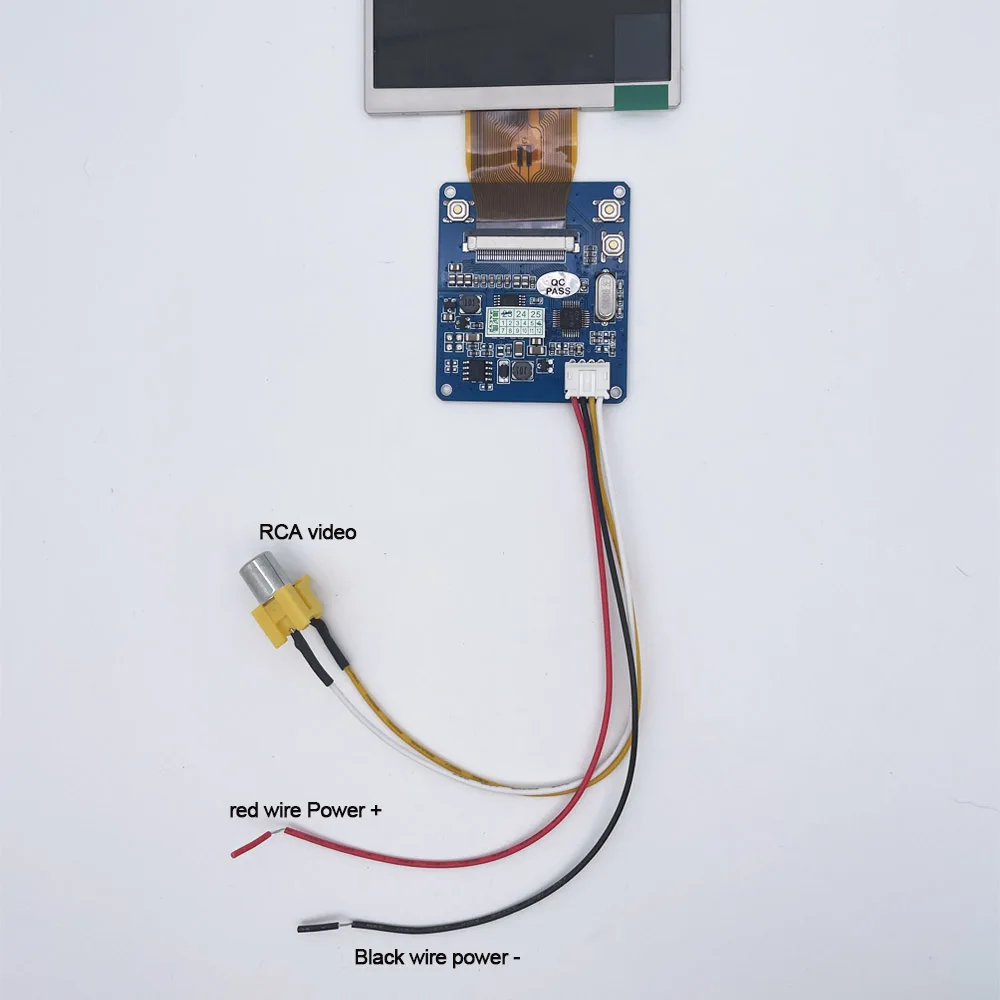 3 inch TFT LCD module kit 320*240 1 way NTSC/PAL horizontal screen display Mirror Flip for Debugging camera, doorbell display