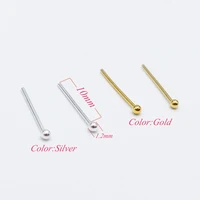 12pcs/pack 925 sterling silver Tiny 1.2mm nose studs pin piercing Ball Shape Nose ring piercing jewelry 2