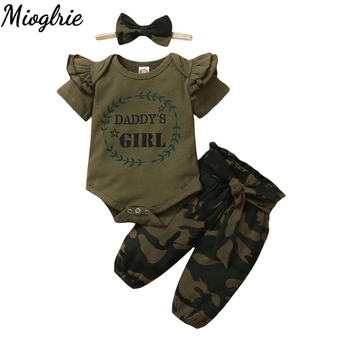 

Camo Baby Costume Short Sleeve Newborn Clothing Baby Set Boy 3Piece Baby Boy Clothes for New Born 0 3 Summer Infant Girl Clothes