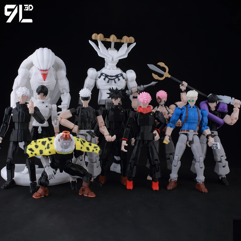 9L3D Lucky13 Sukuna Jujutsu Fushiguro Toji Gojo Satoru Action Figure Dummy13 T13 Multi-Jointed Collectible Toys Titan13_voghion.com