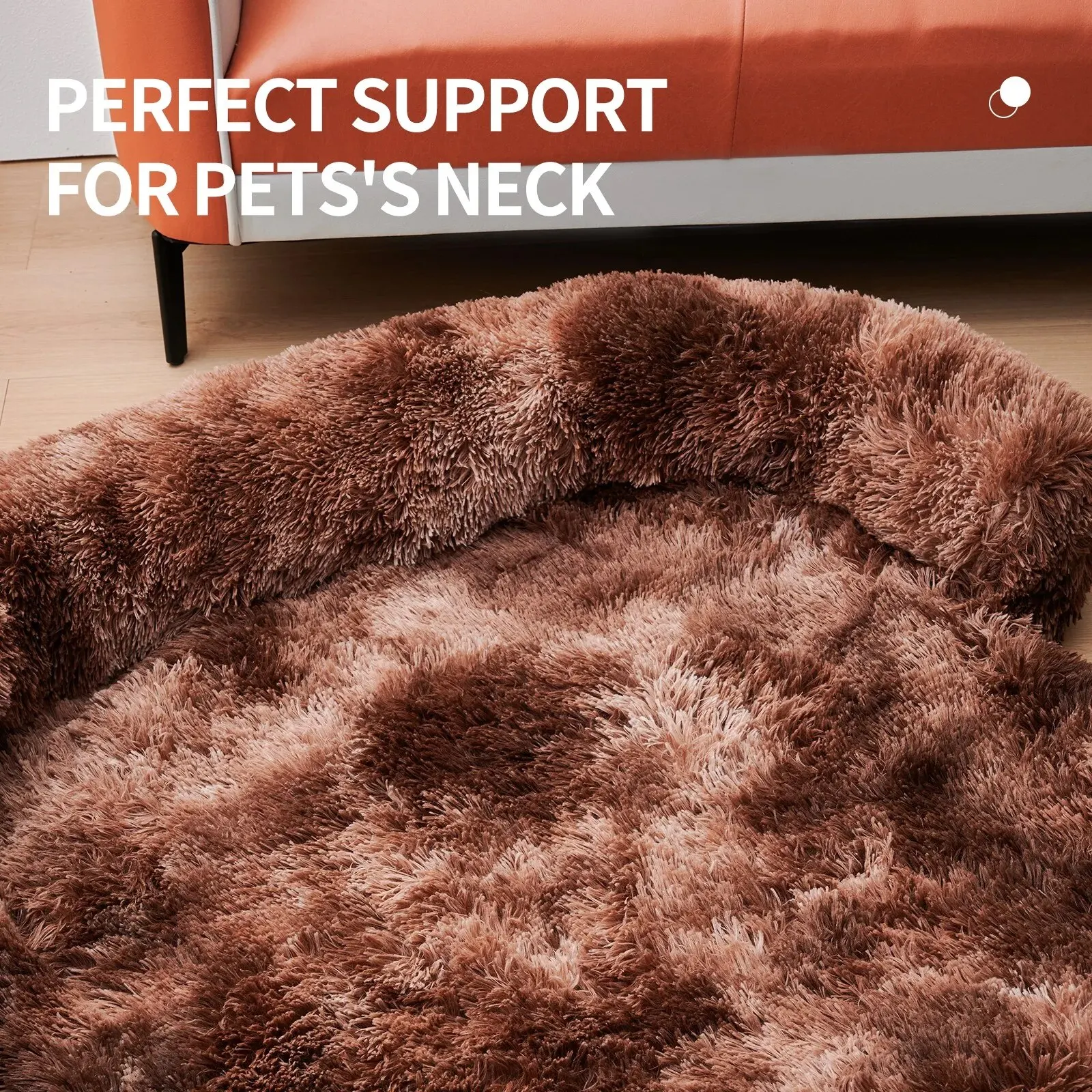 Pet King Cat Dog Bed Sofa Large Washable Calming Bed Winter Long Plush Warm Cat Mat Removable Cushion Removable Pet Sofa