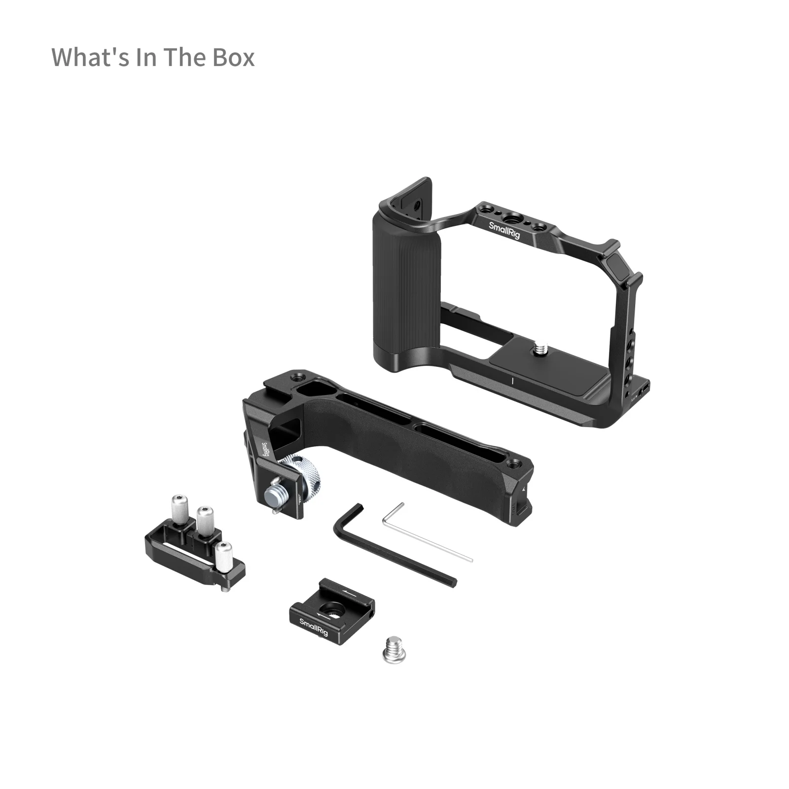 R50 V Cage Kit for Canon EOS R50 V Black with Silicone Handle Cable Clamp Built-