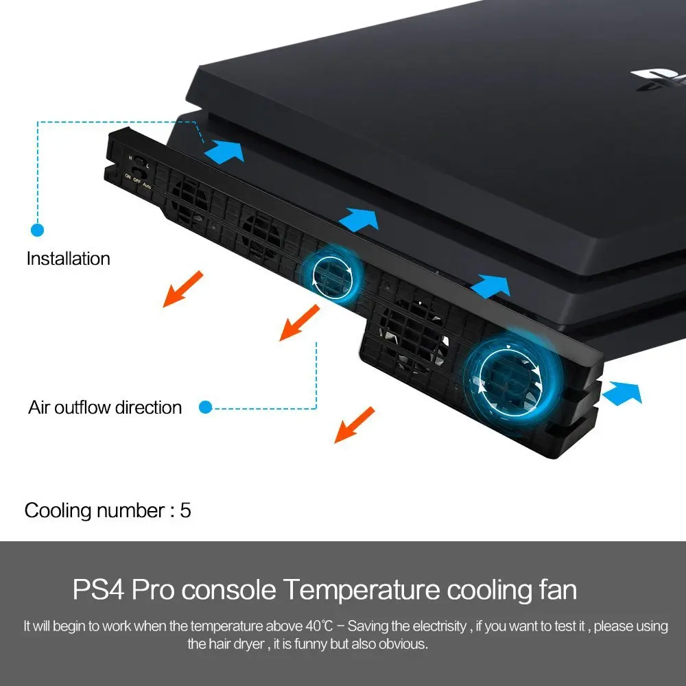 Cooling Fan Cooler DC 5V For Sony PS4 Pro Slim Game Console Playstation Play Station PS 4 Refrigerator USB Ventilator Portable cooling fan gaming cooling fan