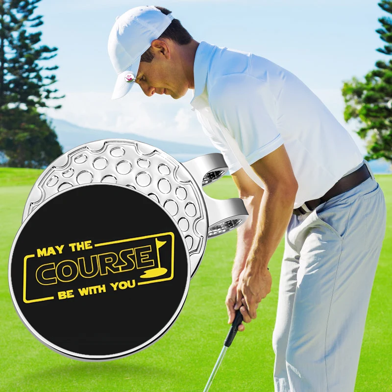 Fiction Film Fashion Golf Cap Clips Magnetic Golf Ball Marker Hat Clip 0.98 Inch Ball Marker Clip Gift for Men Women Golfer golf ball mark golf hat clip