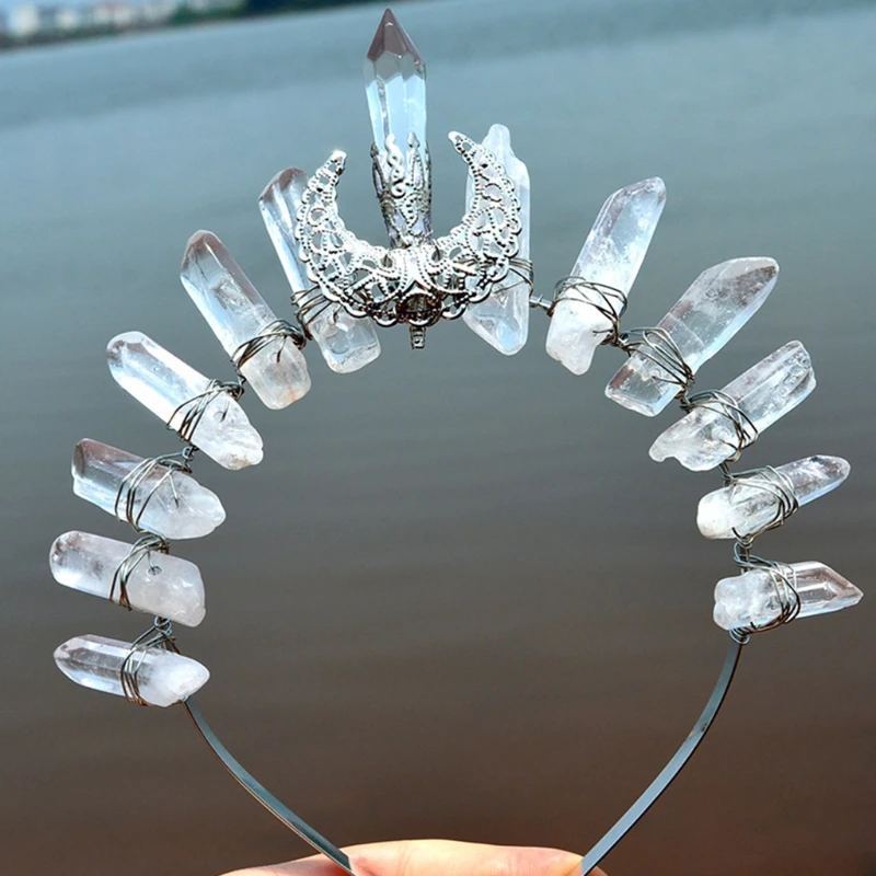 Crystal for Head Hoop Moon Hair Jewelry Bridesmaid Accessory Multiple Co