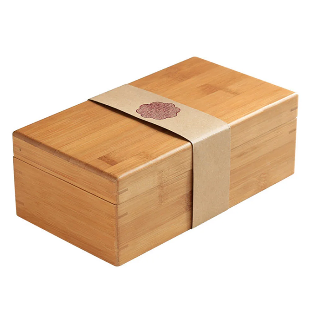 

Bamboo Present Box Tea Container High-end Wooden Tea-leaf Storage Box for Gift Home Elders Home Decoration Wooden Gift Boxes