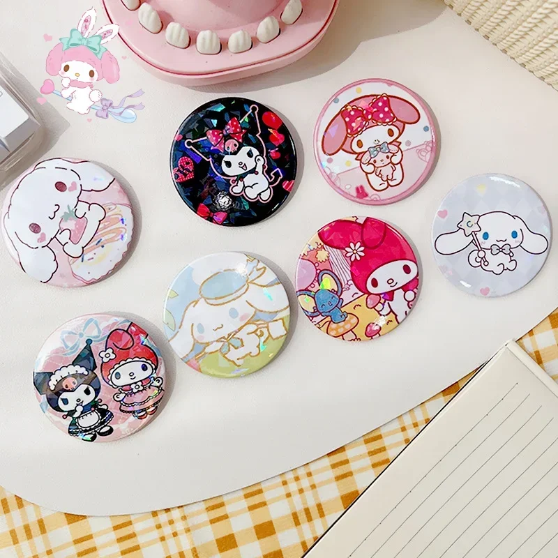 

Charms Laser Badge Kuromi Brooch My Melody Ins Sweet Anime Cartoon Cute Daily Versatile Bag Accessories Accessories Wholesale