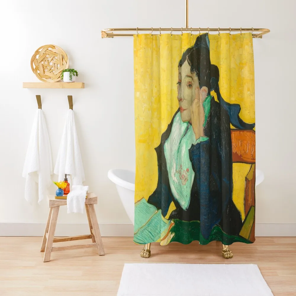 L'Arlésienne Madame Joseph-Michel Ginoux (1888–1889) by Vincent Van Gogh Shower Curtain Waterproof Fabric Bathroom Curtain