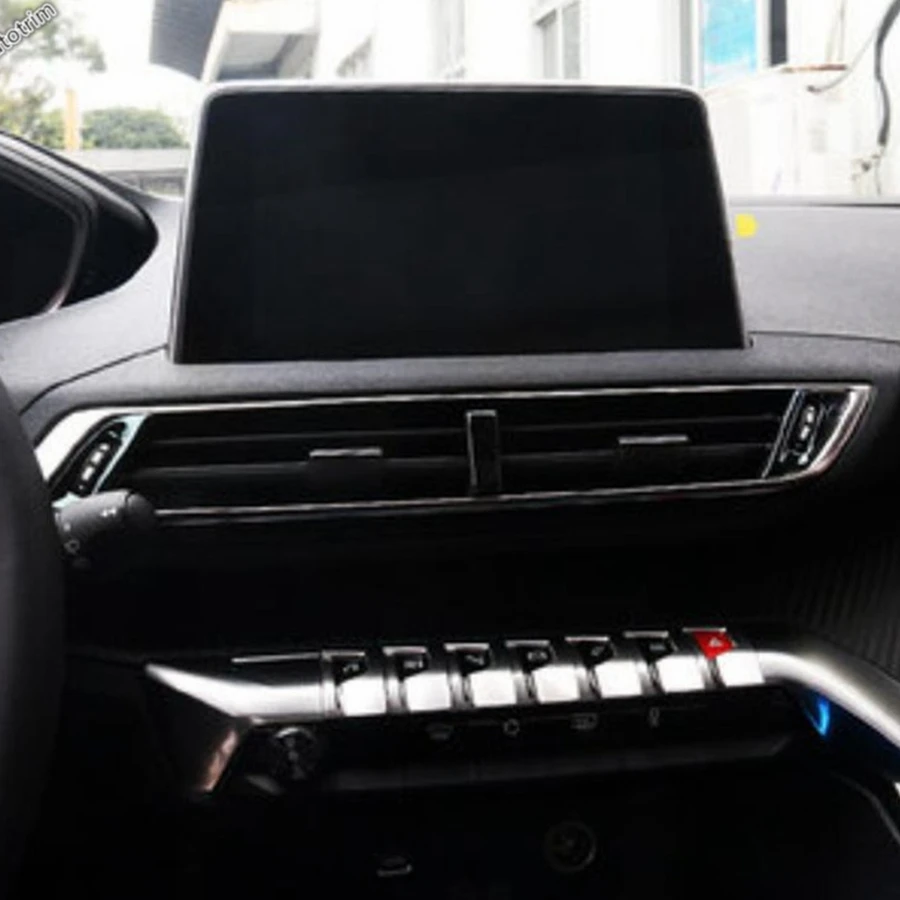 Garniture Ventilation Chromée Pour Peugeot 5008 3008 3008GT 2017 (conduite à Gauche) - 2 Pièces - Style Intérieur - 3