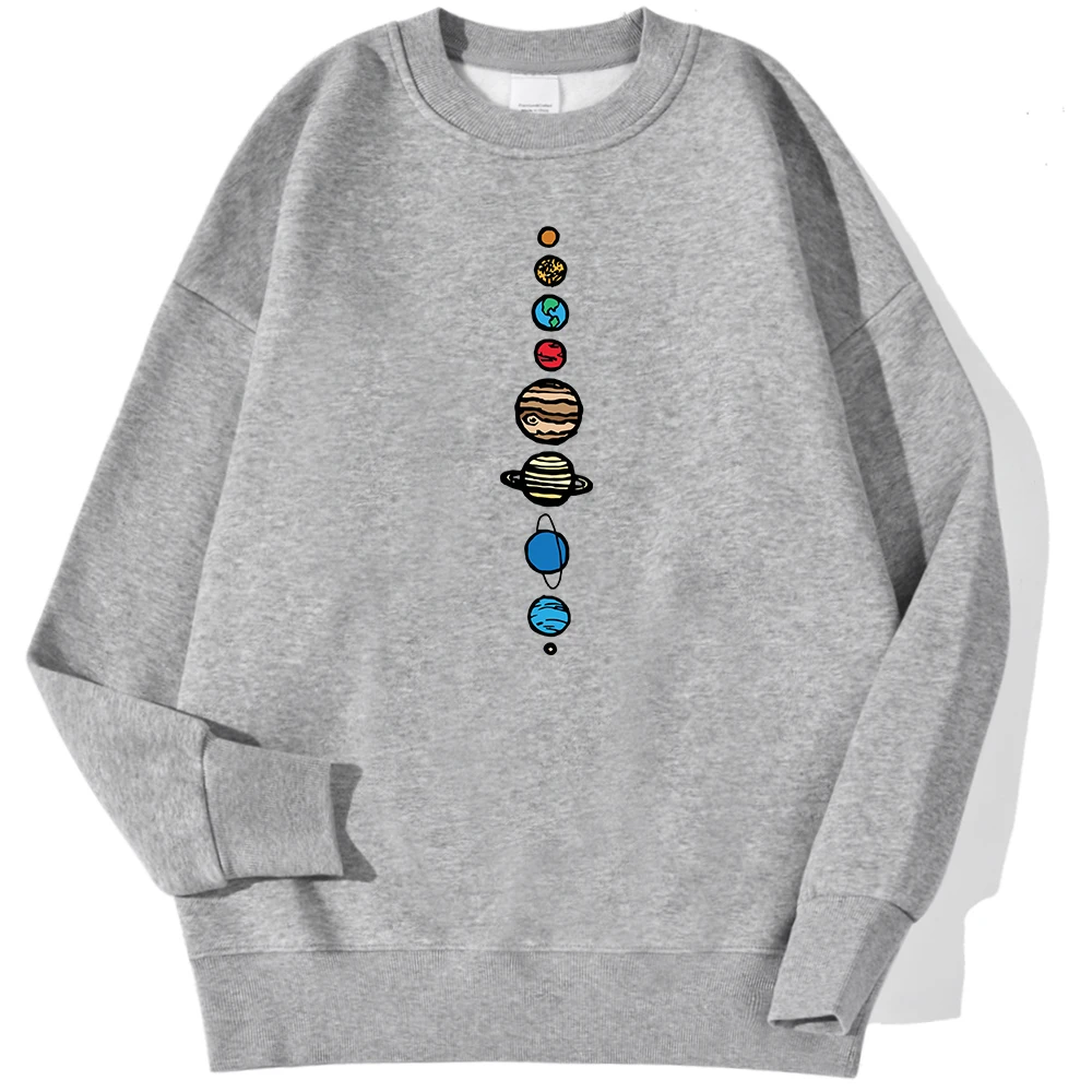 Neun Planeten Universum Solar Systemprinted Männer Pullover Mode Lässig Mit Kapuze Lose Crewneck Sweatshirts Herbst Fleece Streetwear – Detail 14