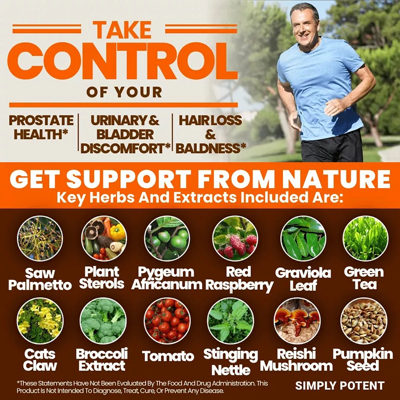 Capsules With 33 Active Ingredients To Support Healthy Prostate Function Urinary Tract Health