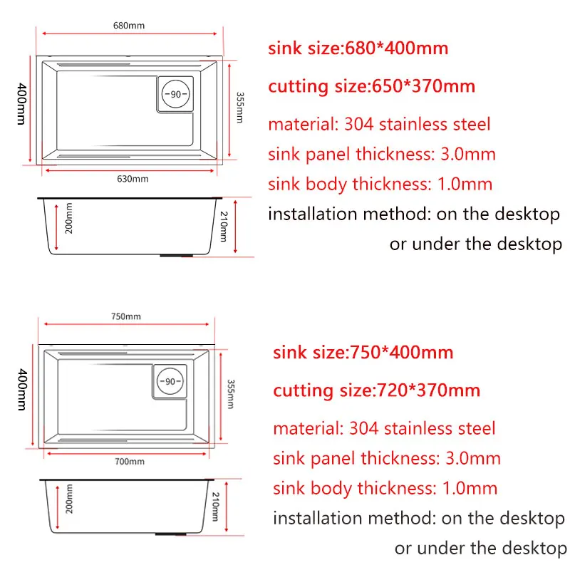 Undermount or Above Mount kitchen sink Matt black Nano Washing Basin with chopping board Cup washer304 Stainless Steel sinks 6