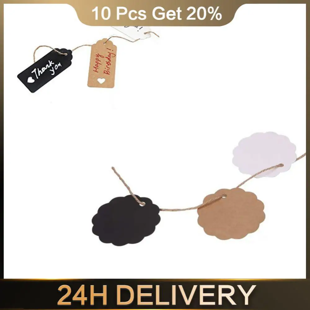 

Пустые Подвесные этикетки с полым дизайном, 20 метров, натуральный шпагат, полые этикетки для рукоделия, Свадебная вечеринка, праздничные принадлежности, прочные