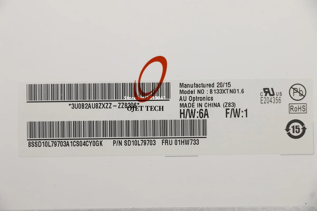 Laptop Lcd Tela B133xtn01.6 Hb133wx1402 M133nwn1 r5 para Lenovo Thinkpad L380 L390 20m5 20m6 20nr 20ns 1366x768 30pin Edp 13.3 - Imagem 5