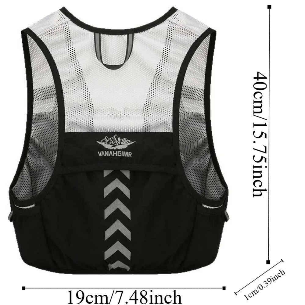 Reflective vest bag high visibility night running cycling