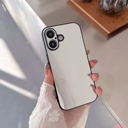 Illuminated Finish Mirror Phone Case with Protective Back Cover - iPhone 15 (Silver)