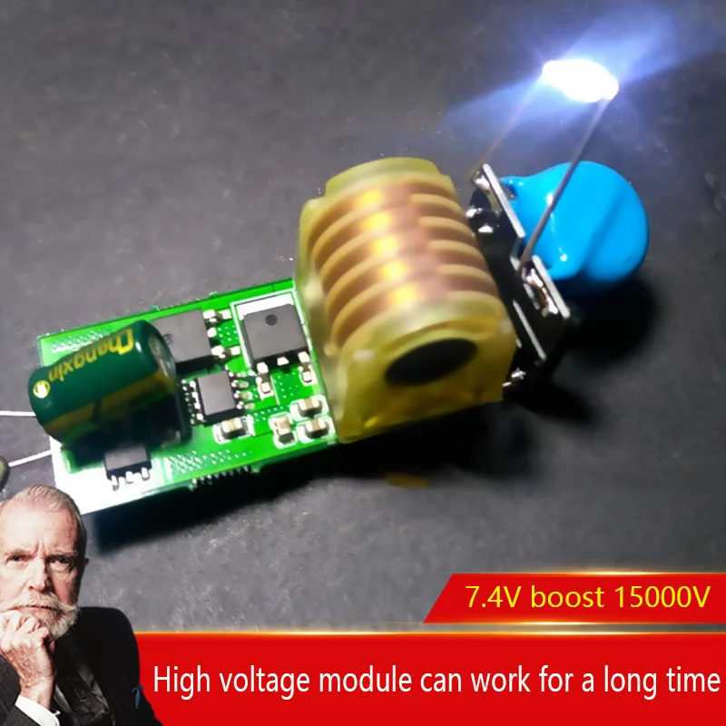 

DC5-12v Boost 5-15kv Pulse Arc Discharge Boost Coil Plate Drive Plate High Voltage Module DIY Fabrication