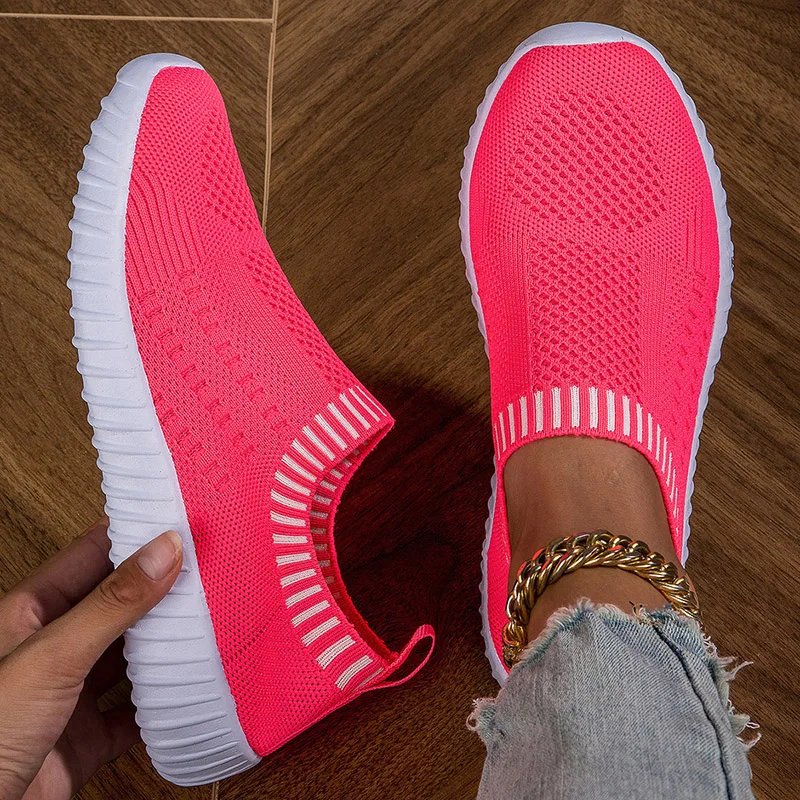 Summer Casual Women Sports Shoes Fashion Soft Sole Breathable Flat Shoes for Women Sneakers Comfort Tenis Running Walking Shoes