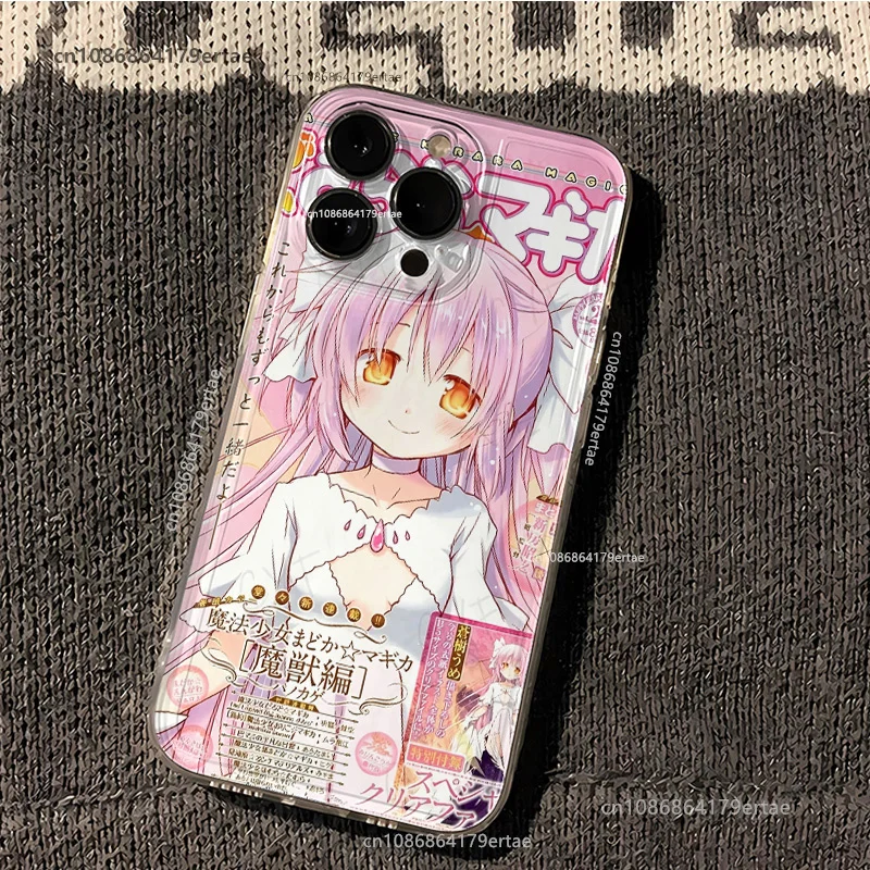 Cute Japanese Korean Anime Girl INS Silicone Phone Case Cover