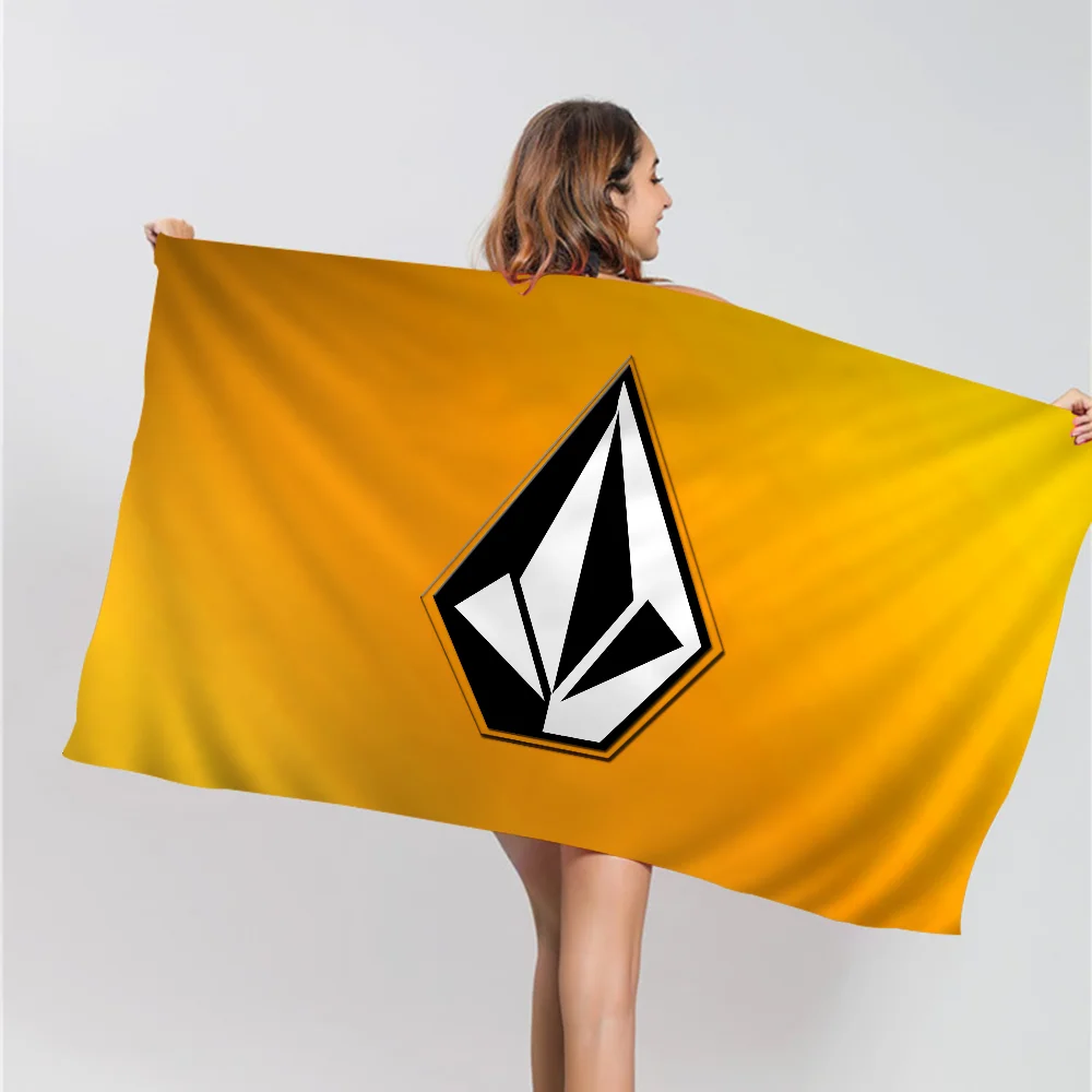 V-VOLCOM LOGO Big Microfiber Beach Towels Quick Dry Towel Sand Beach Towels Pool Towel for Travel Swim Pool Yoga 4