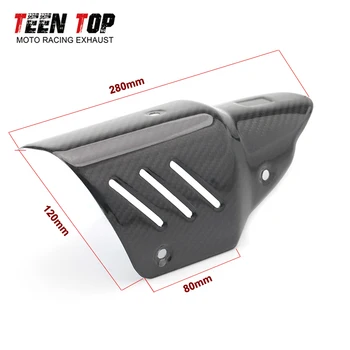 Motorcycle Exhaust Heat Shield Cover For Yamaha MT03 R3 R6 Motocross Pipe Cover Real Carbon Fiber Heat Shield Antiscalding Cover