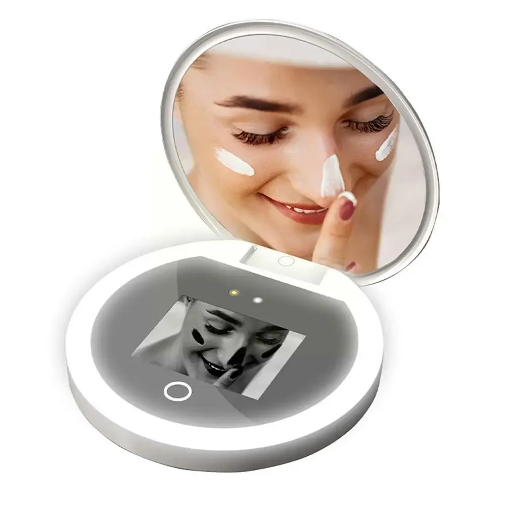 UV Sunscreen Test Mirror Camera LED Cosmetic Mirror Suncream Effectiveness Skin Condition Suncream Detection Makeup Mirror