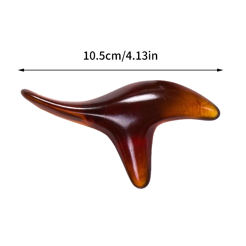 Amber Resin Wax Triangle Body Massager Gua Sha Acupuncture Shiatsu Tool Neck Leg Scraping Massage Trigger Point Therapy Massage
