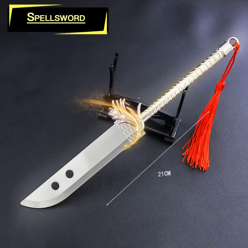 Jujutsu Kaisen Big Sword Scarecrow Three-sectioned Stick Japanese Anime Peripher Metal Samurai Sword Weapon Model Toy Knife Gift