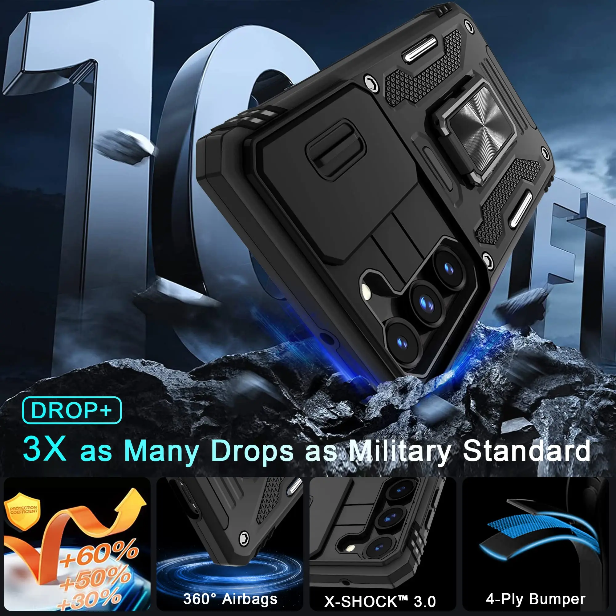 Cover protettiva antigoccia di grado militare per custodia iSamsung Galaxy S23 S22 S21 Ultra Plus FE_voghion.com