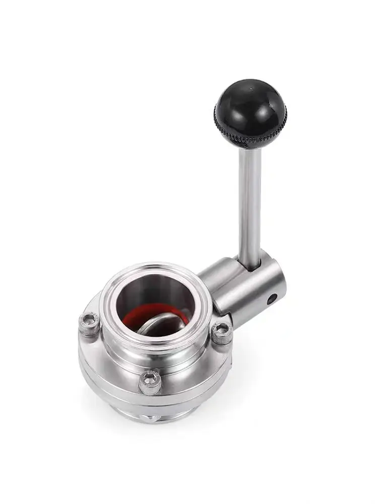 3" Tri-Clamp-Absperrklappe, Sanitär-Absperrklappe aus Edelstahl SS304, OD57, OD63, OD76, SS304 – Detail 2