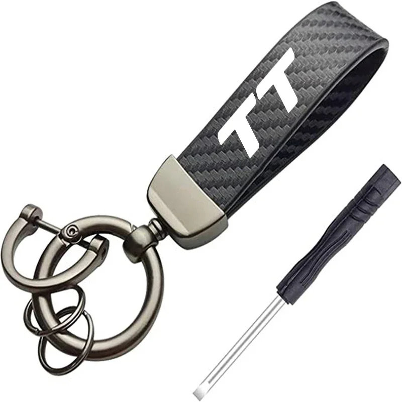 Llavero De Fibra De Carbono Para Audi - Modelos Q5, A4, A6, A8 Y Más, Accesorio Resistente Y De Regalo