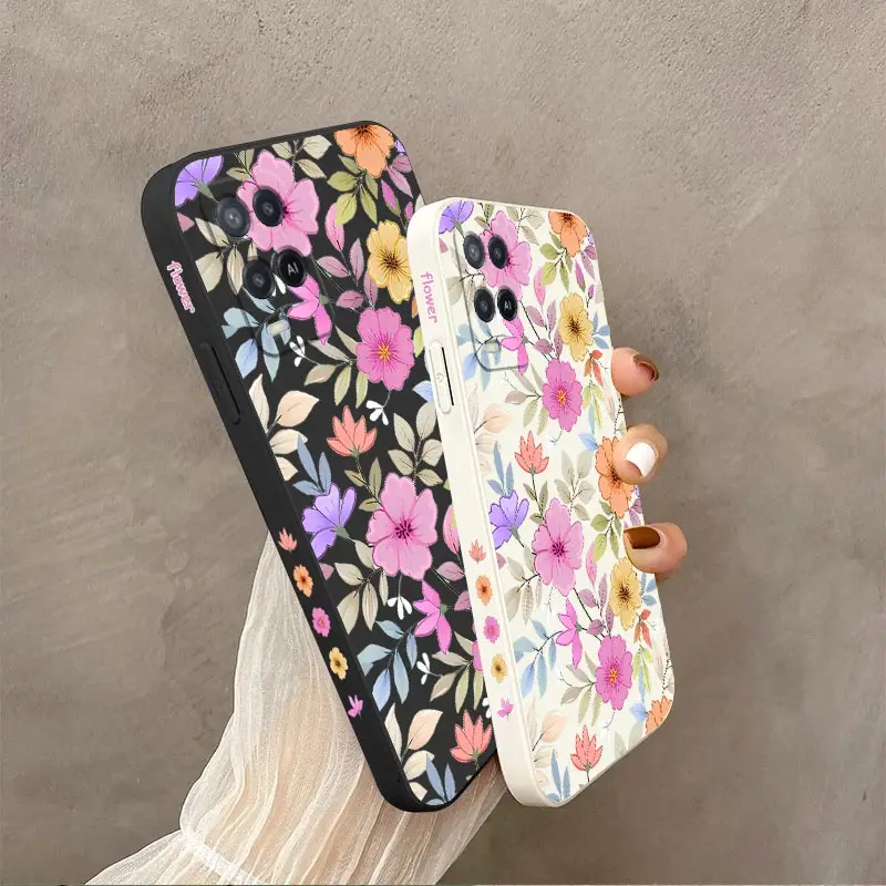 Colorful Flower Silicone Phone Case Cover