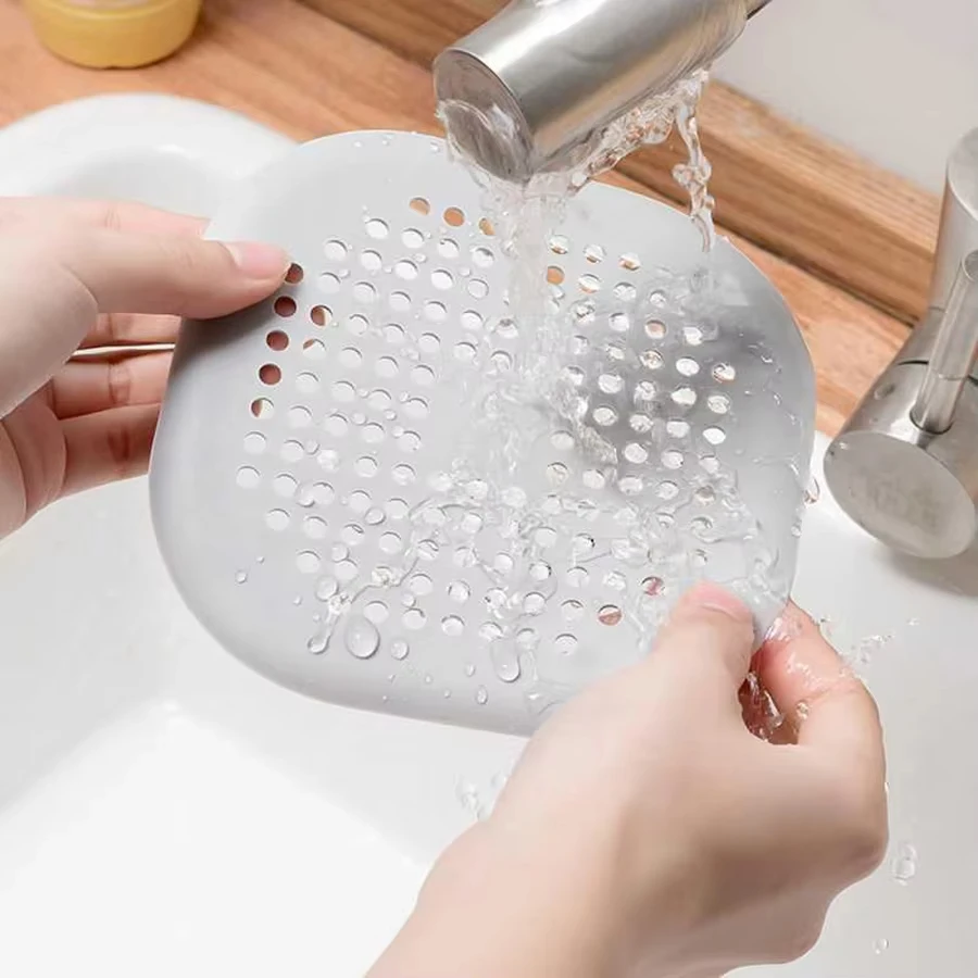 Floor Drain Mat Sewer with Suction Cup Kitchen Bathroom Anti Clogging Hair Filter