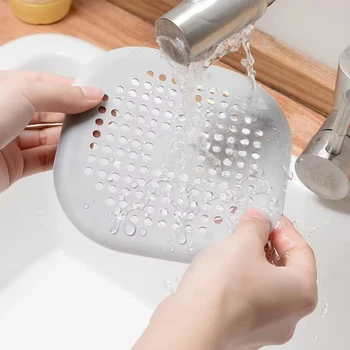 Sewer Hair Filter Drain Mat with Suction Cup 4