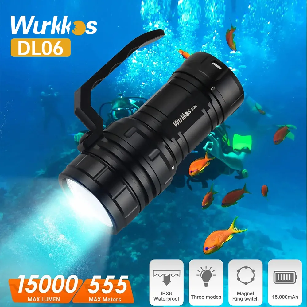 Lampe Torche Frontale Wurkkos HD10 Rechargeable USB-C – 1200 Lumens, étanche IP68, Aimantée, Pour Camping Et Rando