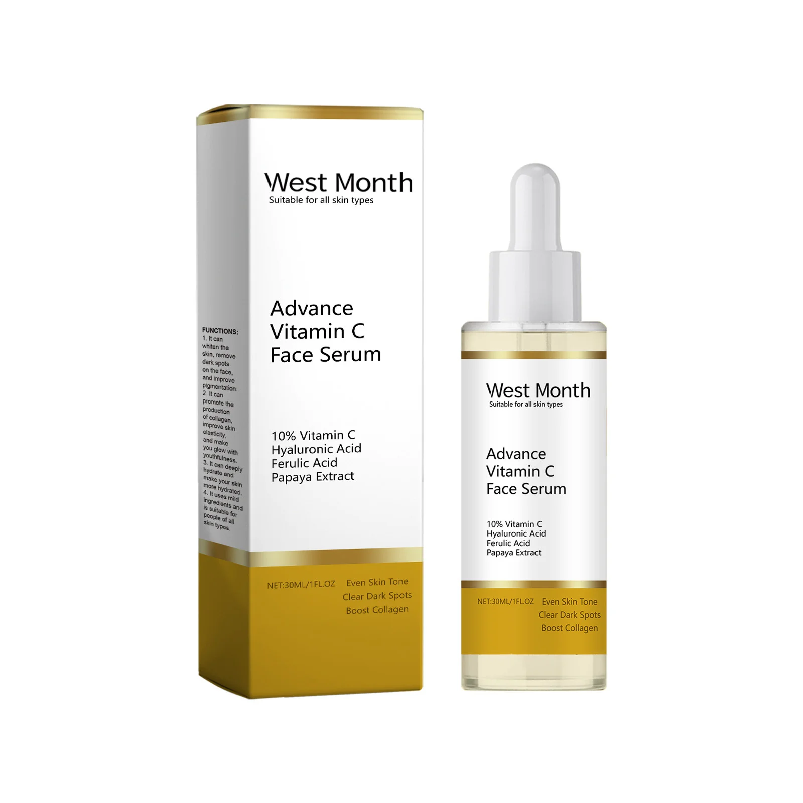 Advance Vitamin C Face Serum Remove Dark Spots Brightening Repair Dull Moisturizing Whitening Skin Tone Essence Beauty Products 2