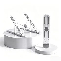 Adjustable Aluminum Ergonomic Laptop Stand for Gaming and Office Use (Silver)
